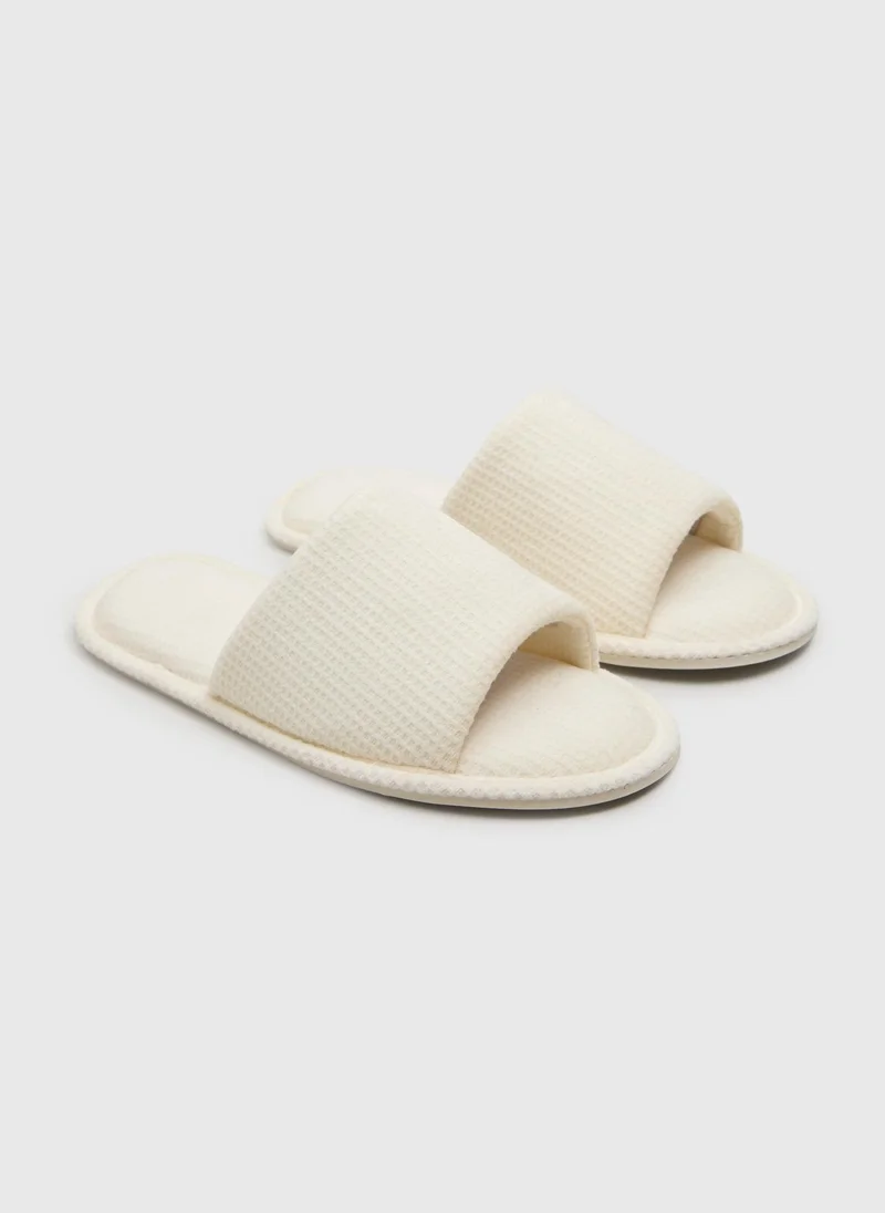 ماتلان Cream Waffle Slider Slippers